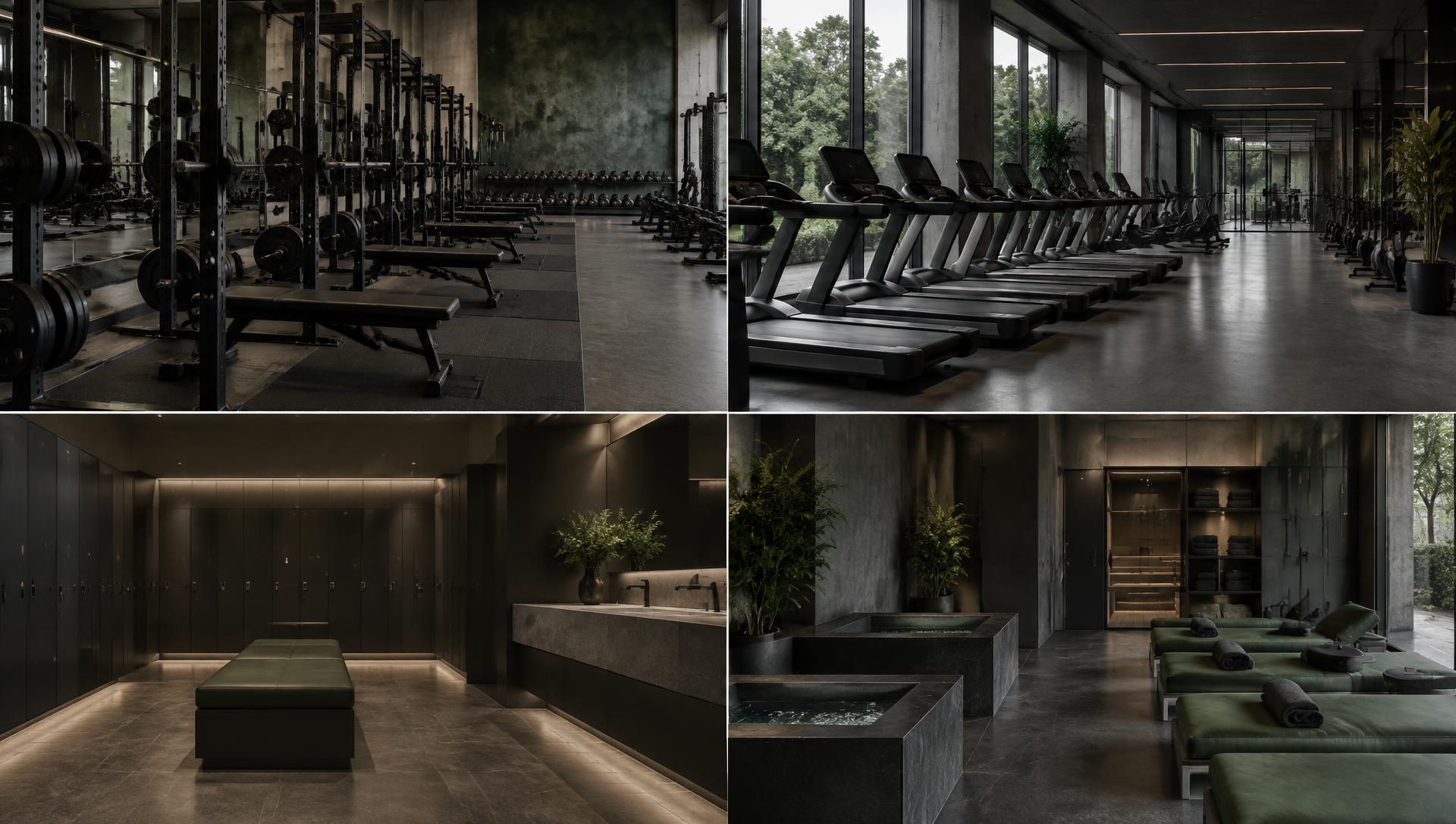 Sala pesi, cardio, spogliatoi e area relax